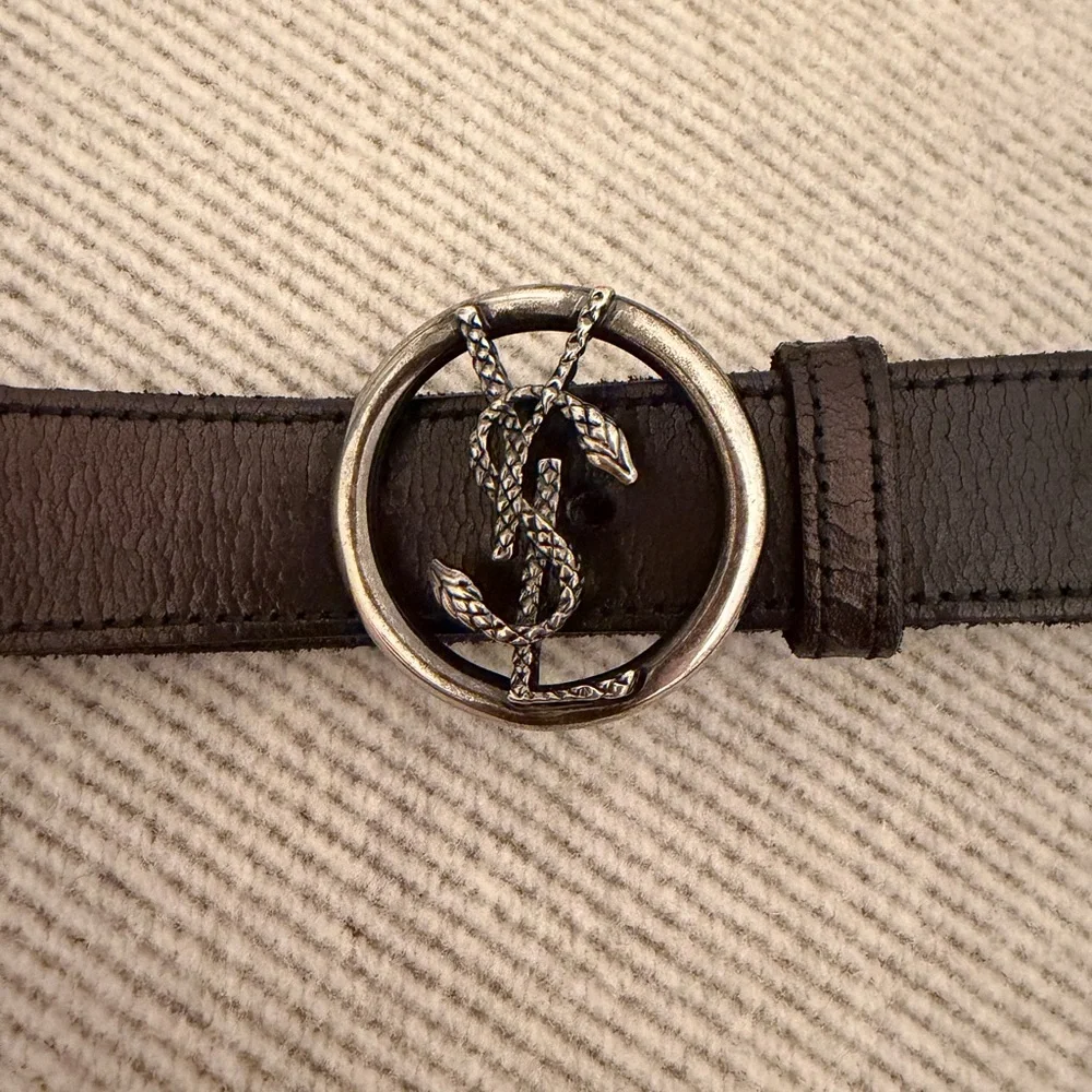 Saint Laurent Logo Belt